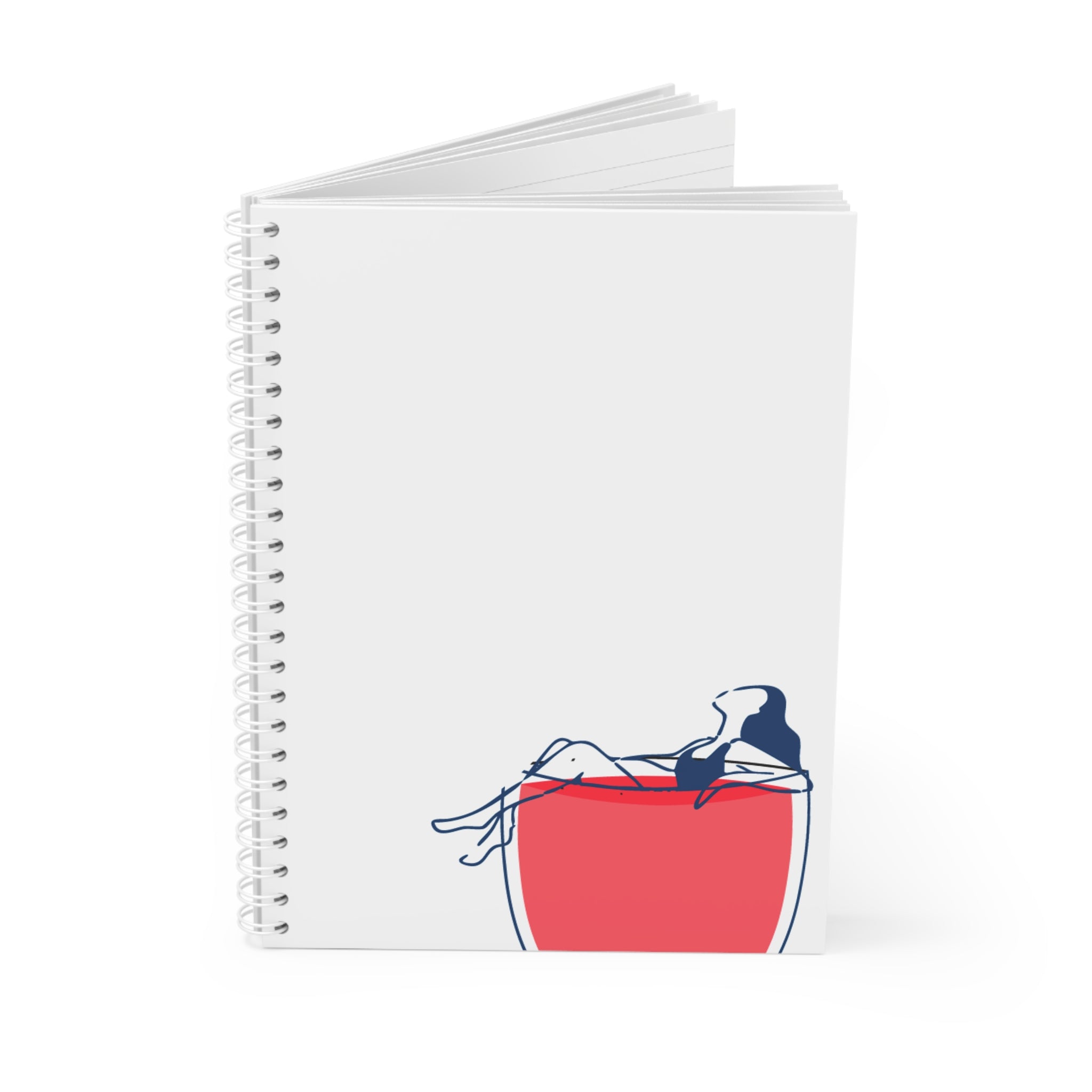 A Glass and a Giggle Spiral Notebook