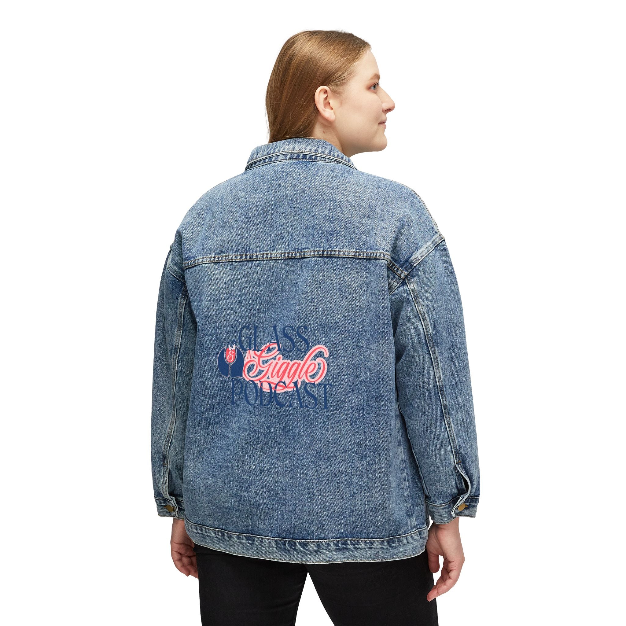 A Glass and a Giggle Signature Denim Jacket