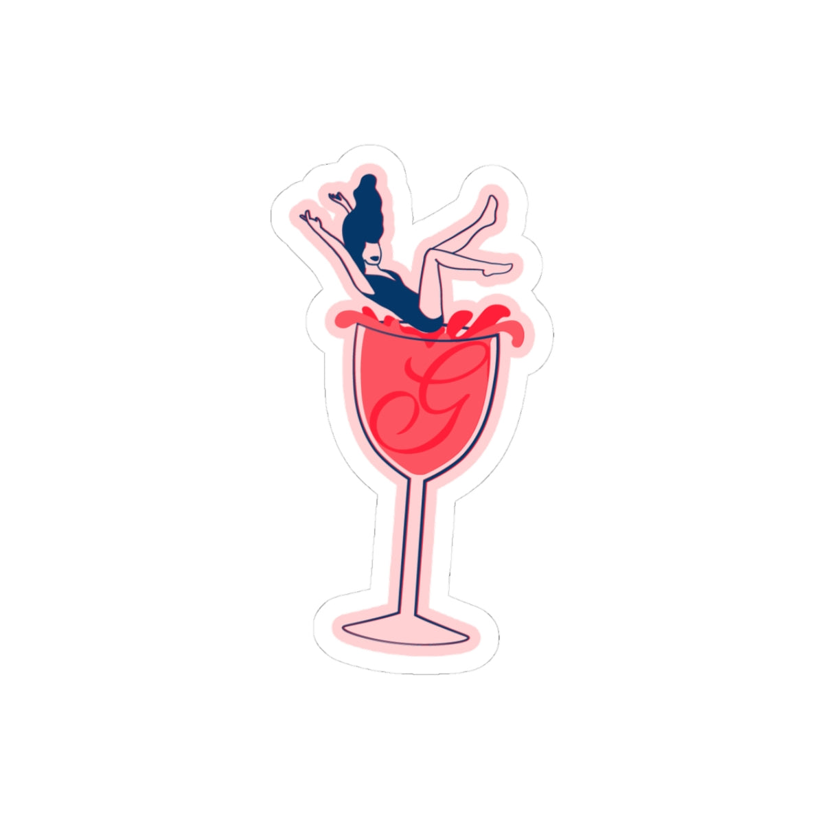 A Glass and a Giggle Signature Cocktail Sticker