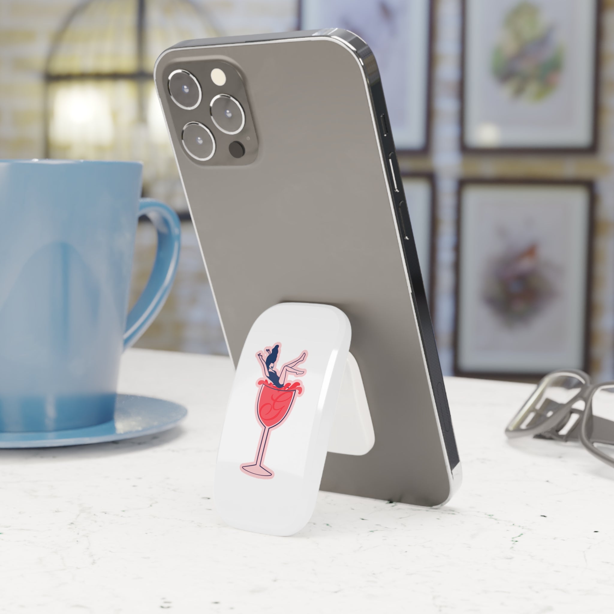 A Glass and a Giggle Signature Cocktail Phone Grip