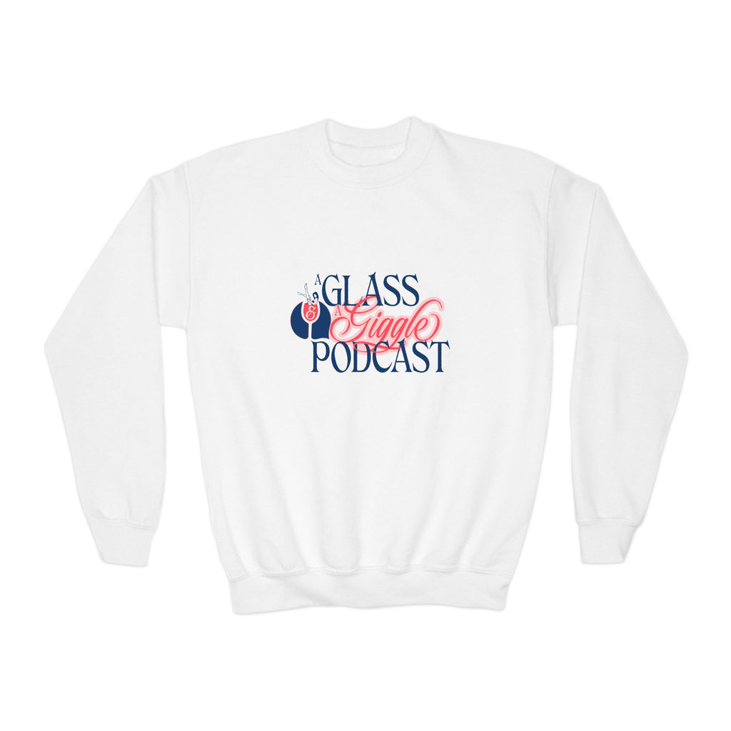 A Glass and a Giggle Signature Youth Crewneck
