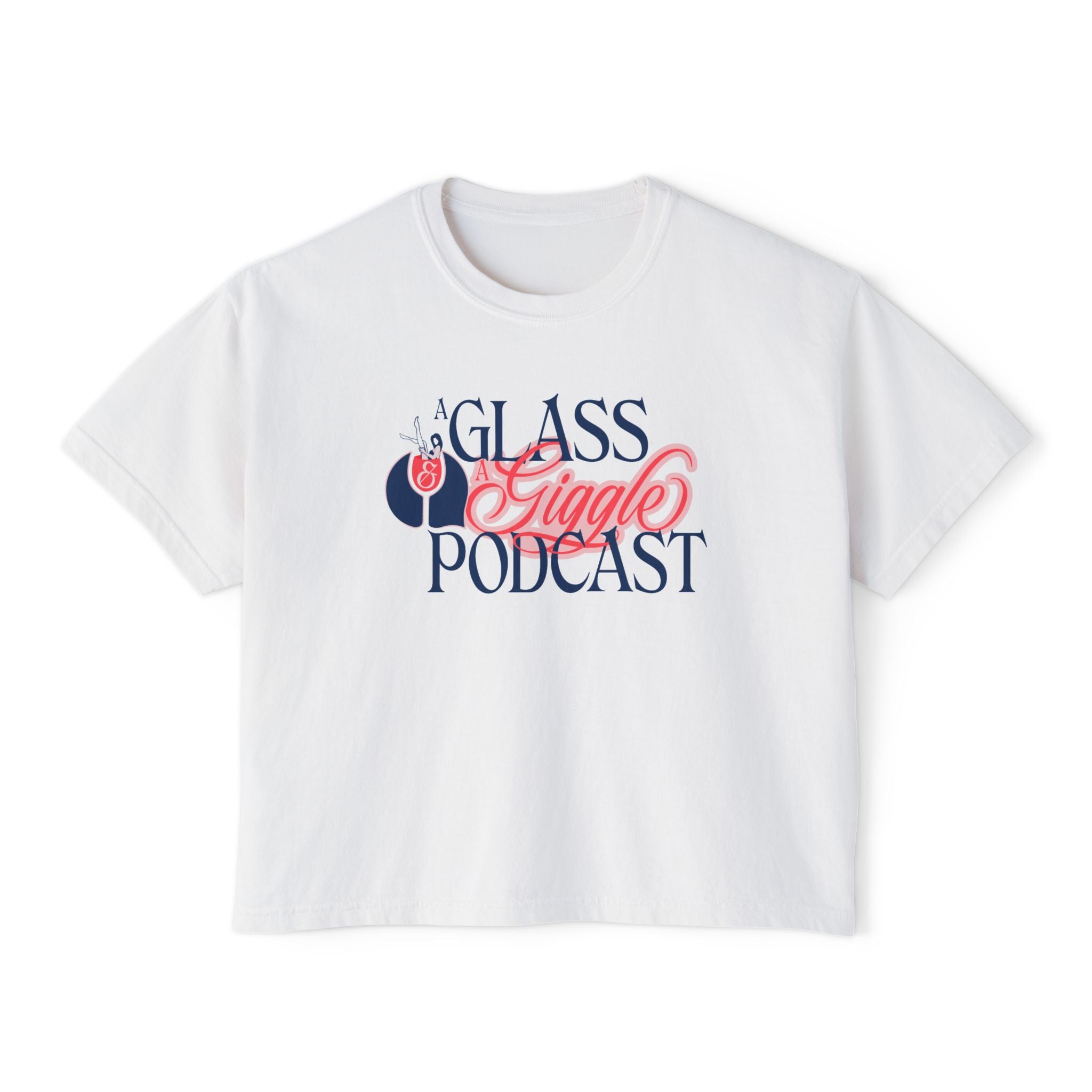 A Glass and a Giggle Signature Boxy Tee