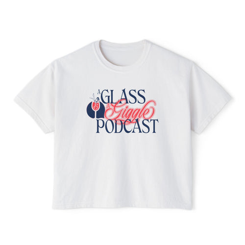 A Glass and a Giggle Signature Boxy Tee