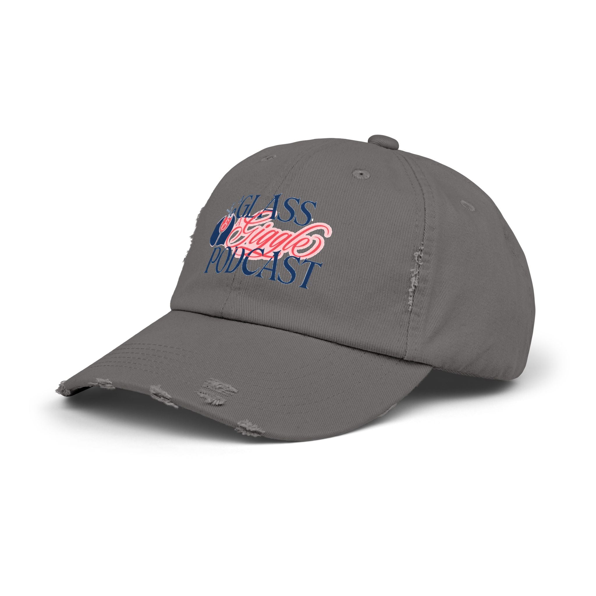 A Glass and a Giggle Signature Distressed Cap