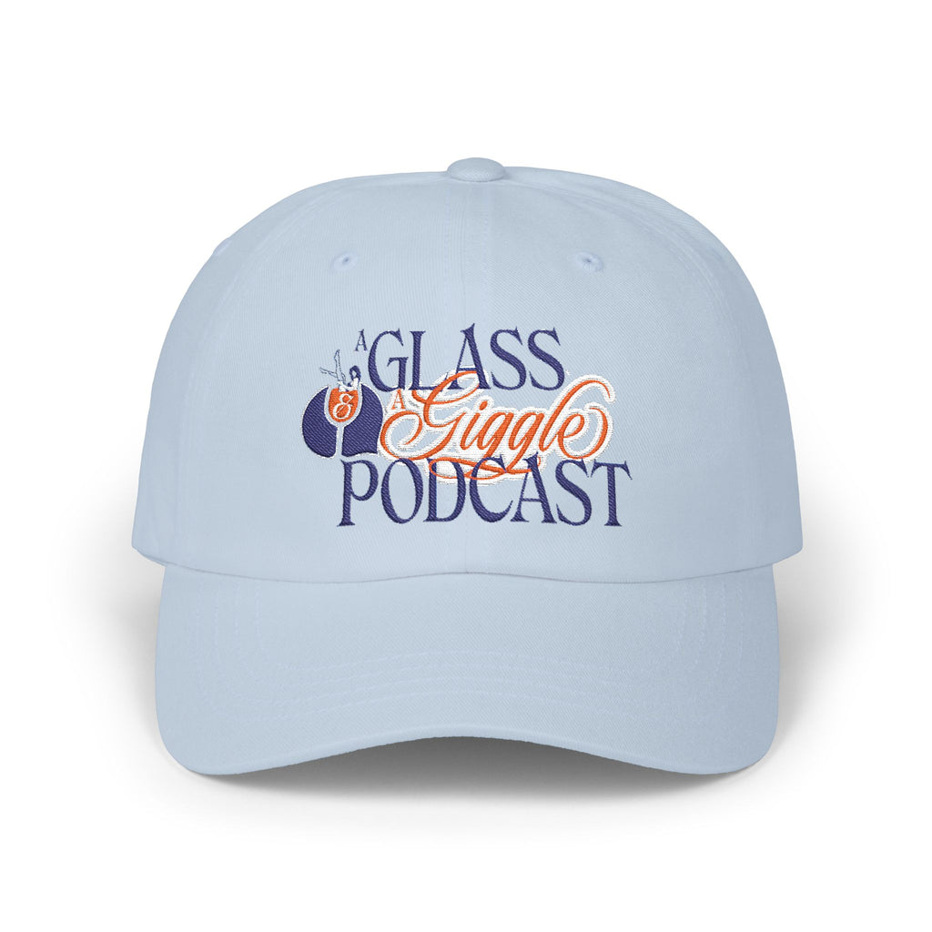 A Glass and a Giggle Embroidered Baseball Hat